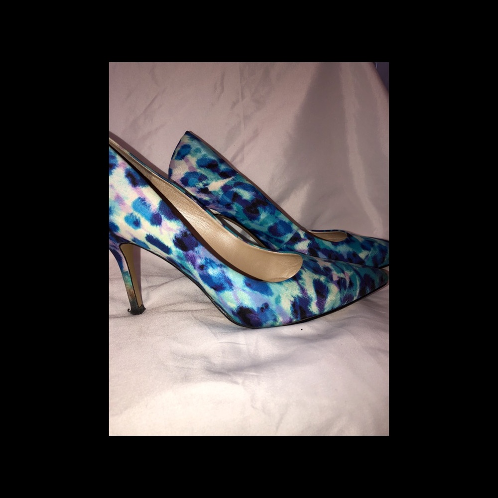 Nine West Blue Combo Heels